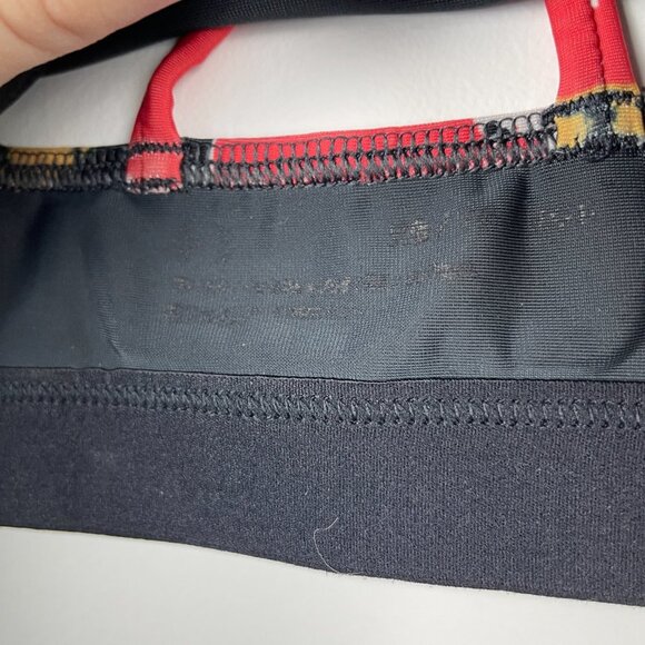 Under Armour Color Block Unpadded Black/Red/Yellow Sports Bra - Size XS - Picture 5 of 6